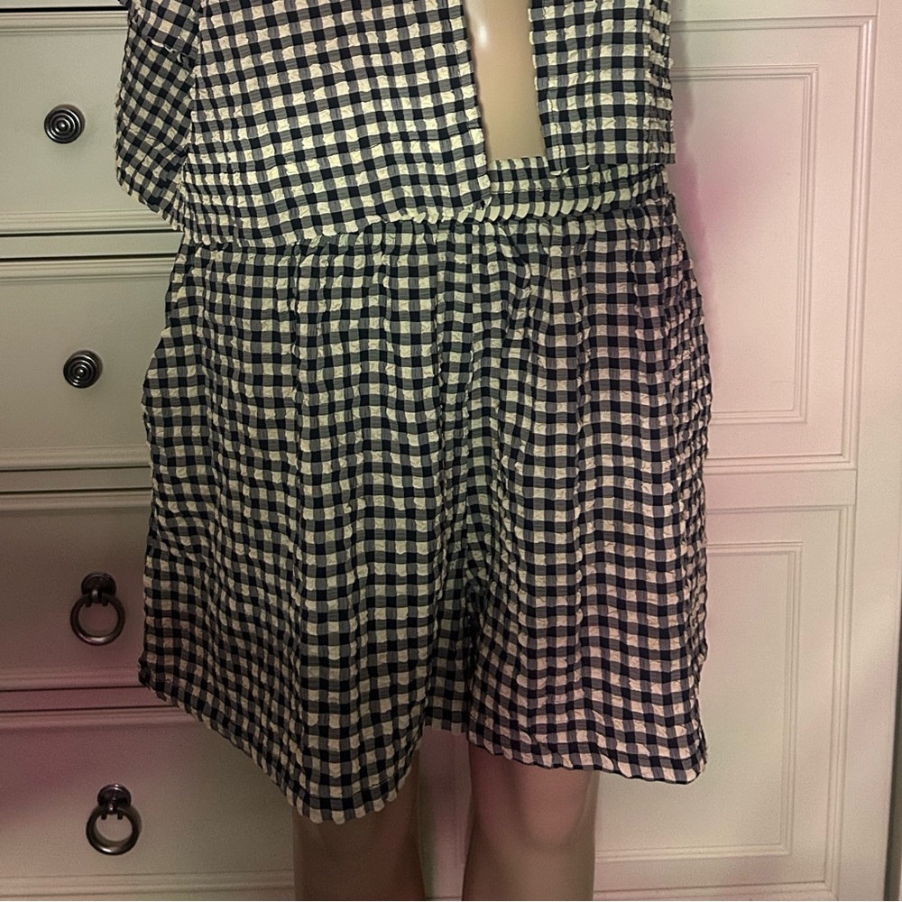Checkered Tie-Front Women's Set - Picture 3 of 4